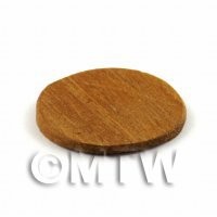 Dolls House Miniature 20mm Round Teak Wooden Chopping Board